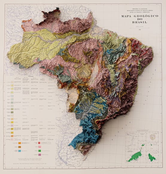 Mapa topográfico do Brasil